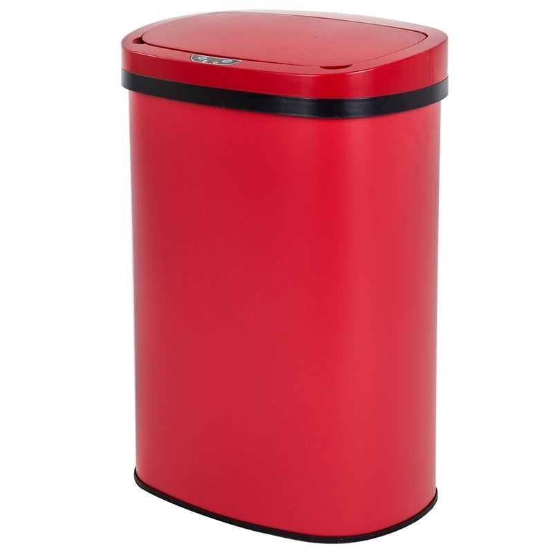 Red 13 Gallon Stainless Steel Motion Sensor Trash Can LuxuryLifeWay Online Store