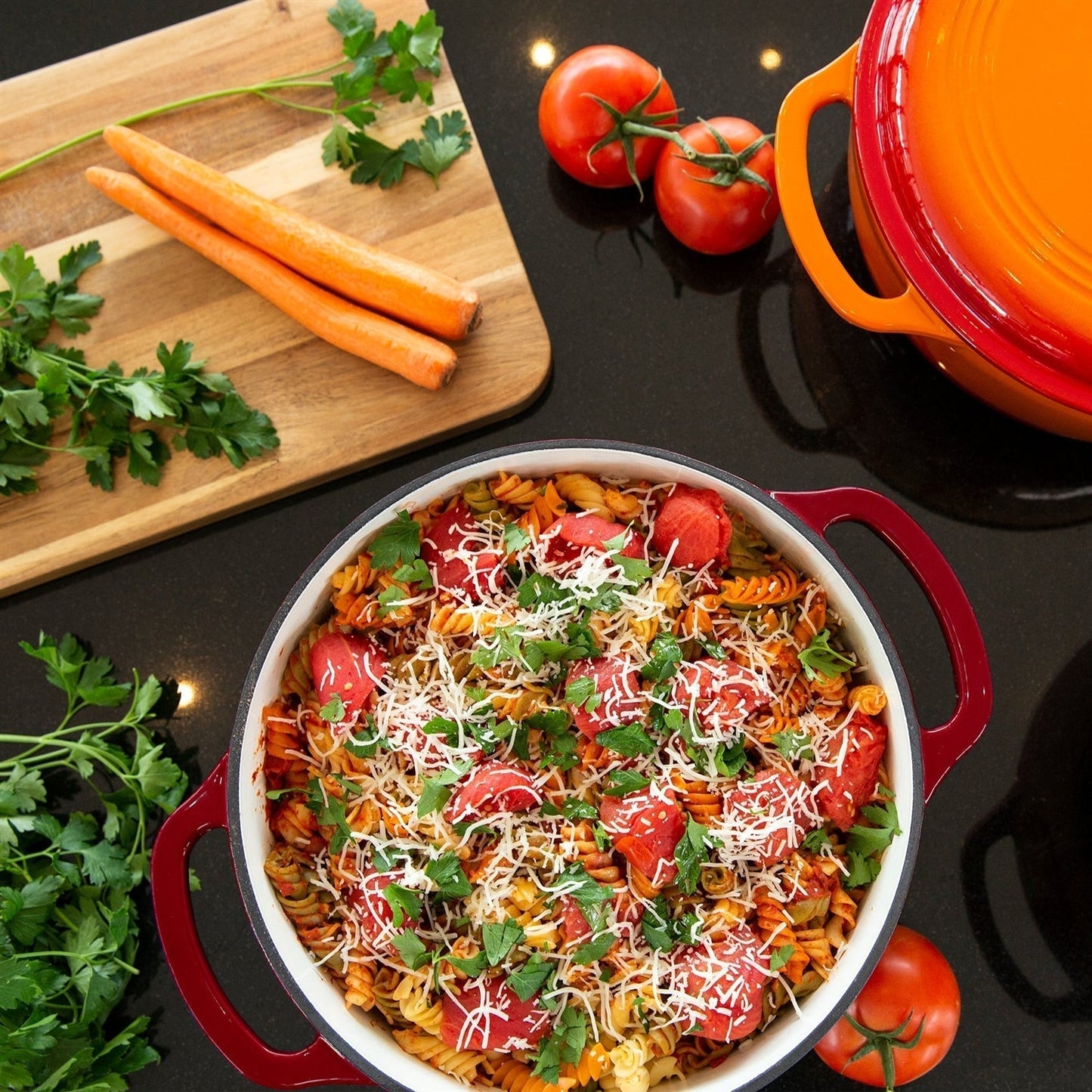 6 Quart Large Red Enamel Cast-Iron Dutch Oven Kitchen Cookware LuxuryLifeWay Online Store