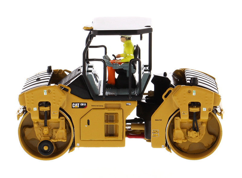 CAT Caterpillar CB-13 Tandem Vibratory Roller with ROPS (Roll Over Protective Structure) and Operator "High Line Series" 1/50 Diecast Model by Diecast Masters LuxuryLifeWay Online Store