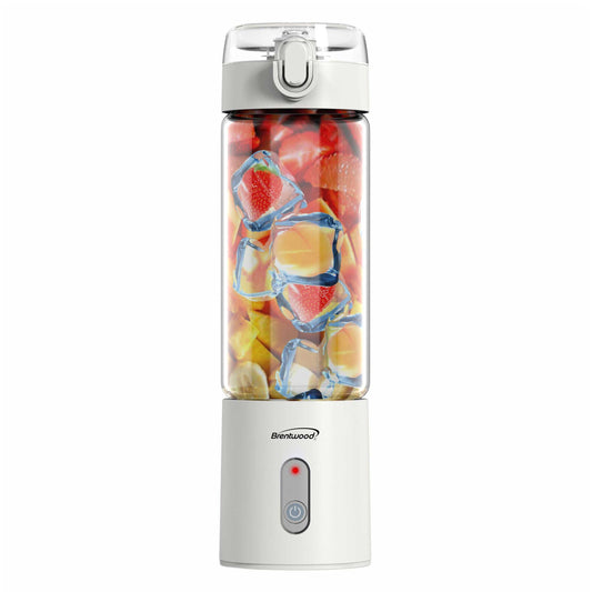 Brentwood 17 Ounce Portable Battery Operated USB Glass Blender in White LuxuryLifeWay Online Store