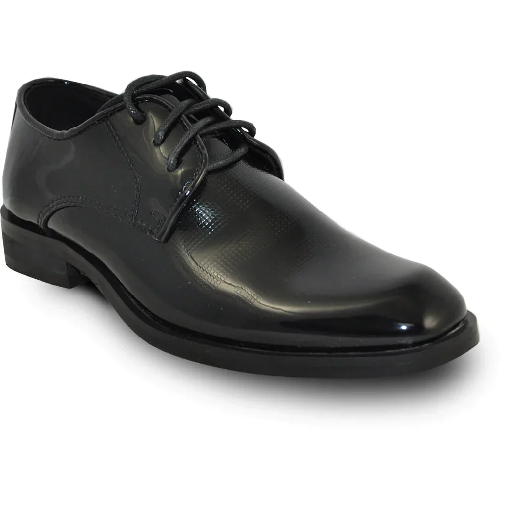 VANGELO Boy ROCKEFELLERKID Dress Shoe Formal Tuxedo for Prom & Wedding Black Patent LuxuryLifeWay Online Store