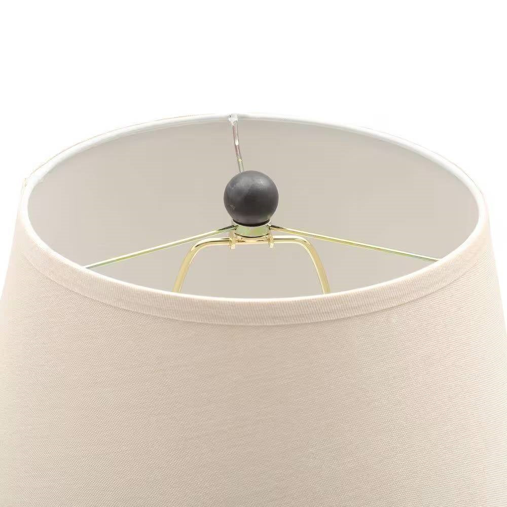Traditional Bronze Metal Finish Table Lamp with Beige Linen Shade LuxuryLifeWay Online Store