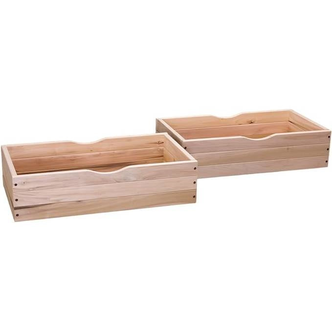 Set of 2 - Solid Wood Rolling Storage Drawers for Under Bed - Made in USA LuxuryLifeWay Online Store