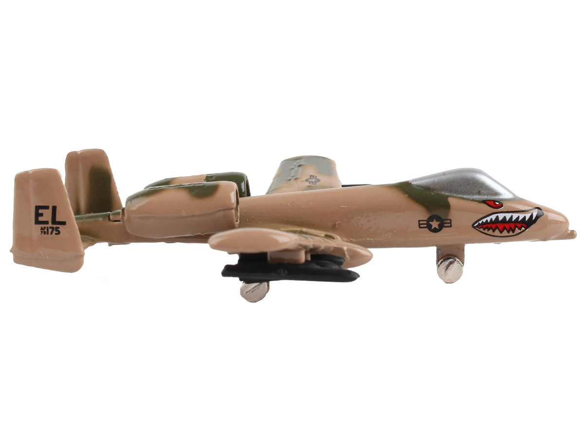 Fairchild Republic A-10 Thunderbolt II "Warthog" Attack Aircraft Camouflage "United States Air Force" with Runway Section Diecast Model Airplane by Runway24 LuxuryLifeWay Online Store