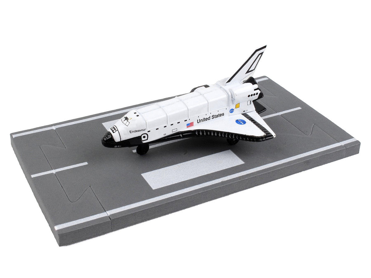 NASA "Endeavour" Space Shuttle White "United States" with Runway Section Diecast Model Airplane by Runway24 LuxuryLifeWay Online Store