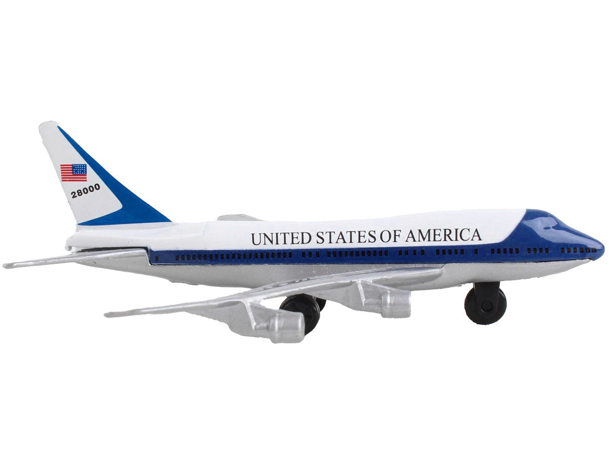 Boeing VC-25 Aircraft White and Blue "United States Air Force One" with Runway Section Diecast Model Airplane by Runway24 LuxuryLifeWay Online Store
