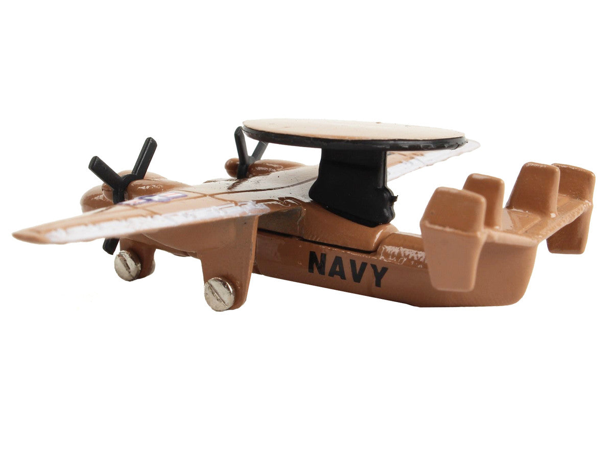 Northrop Grumman E-2C Hawkeye Aircraft Tan "United States Navy" with Runway Section Diecast Model Airplane by Runway24 LuxuryLifeWay Online Store