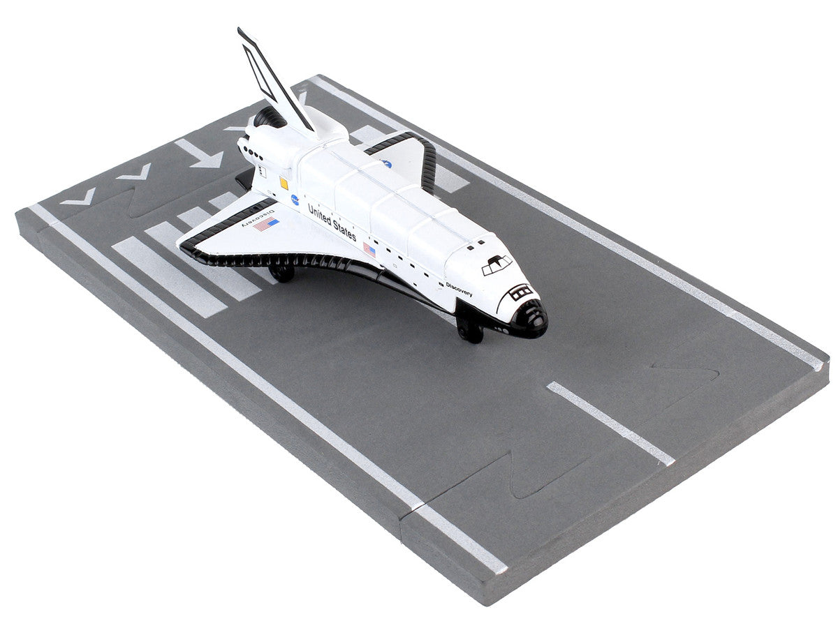 NASA "Discovery" Space Shuttle White "United States" with Runway Section Diecast Model Airplane by Runway24 LuxuryLifeWay Online Store