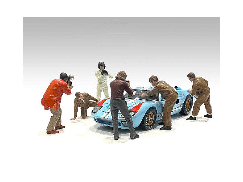 "Race Day 1" 6 piece Figurine Set for 1/18 Scale Models by American Diorama LuxuryLifeWay Online Store