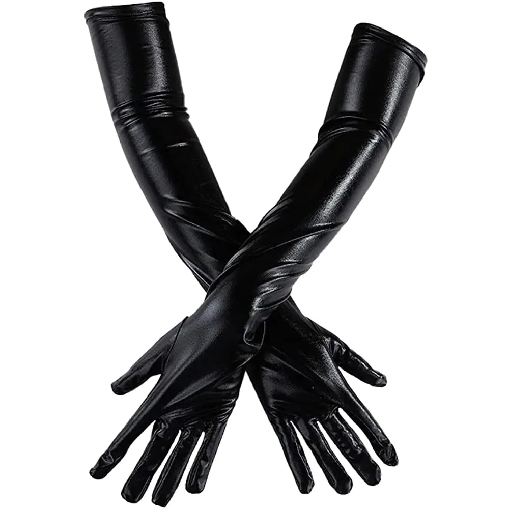 Gothic Punk Role-Play Leather Gloves