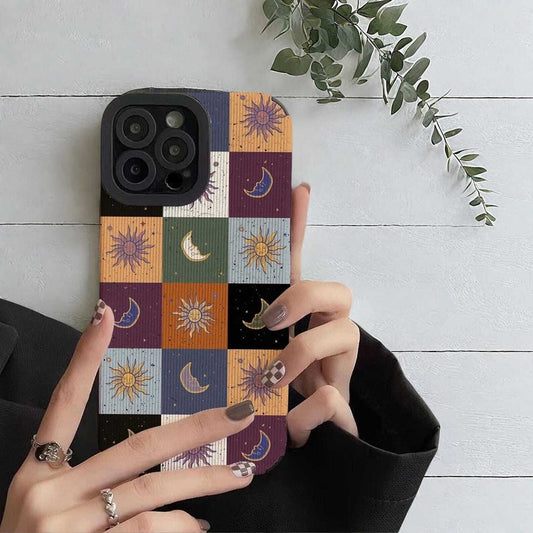 Moon and Sun Phone Case for iPhone 11 13 14 15 Pro Max - Celestial Design Soft Cover, Stylish and Protective Case for iPhone LuxuryLifeWay Online Store