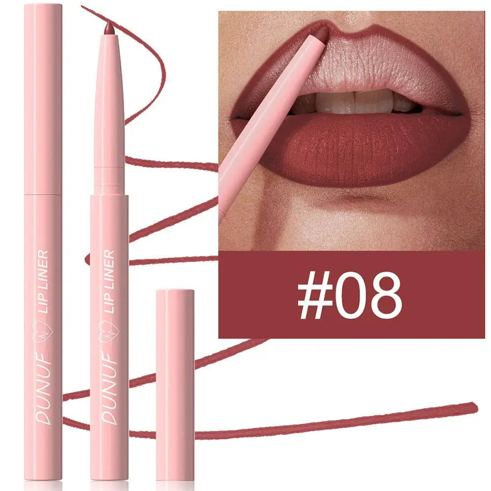 6Pcs Velvet Matte Lip Liner Pencil Set High Pigment Smooth Silky Texture Easy to Color & Define Lip Contours Daily Lip Makeup Pi-Mart