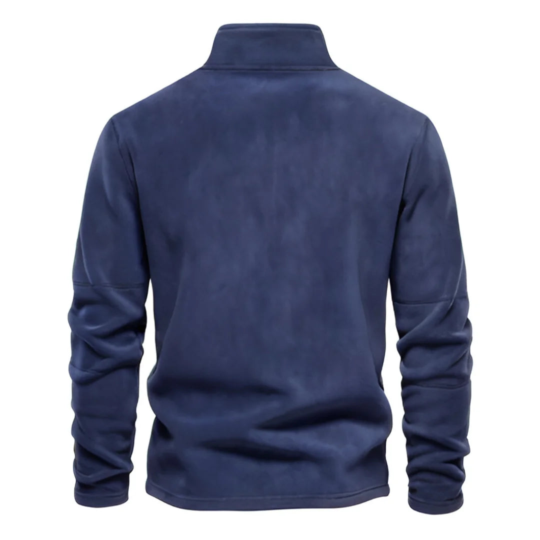 AIOPESON Brand Quality Thicken Warm Fleece Jacket for Men Zipper Neck Pullover Men's Sweatshirt Soft Shell Mens Jacket Pi-Mart