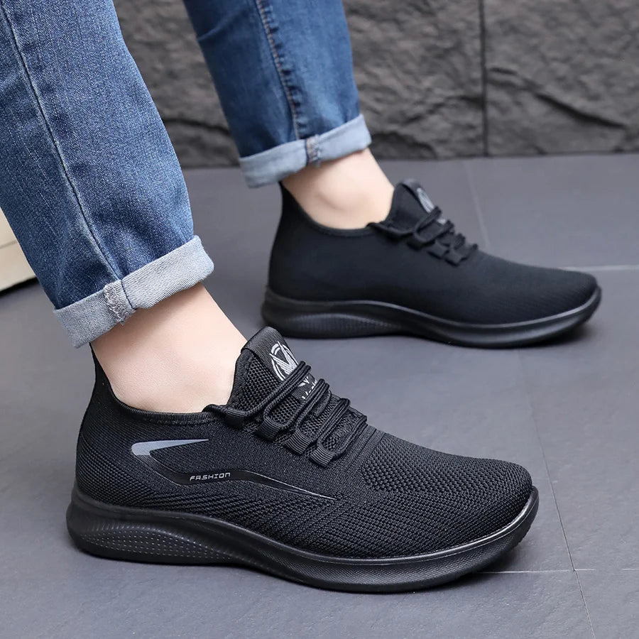 Men Comfort Knitted Loafer Sneakers 2026 New Arrival, Breathable Air Knit Upper Slip On Shoes Pi-Mart