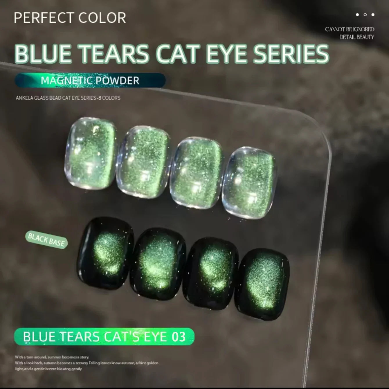 MIANEL Blue Tears Cat Eye Nail Polish Unique Blue Color and Magnetic Powder Create a Dreamy and Romantic Blue Nail Art Effect Tri Light Beauty