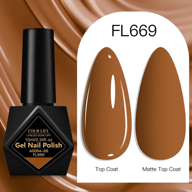 10ml Gel Nail Polish 162 Colors Nail Supplies Vernis Semi Permanent Nail Art Manicure Soak Off LED UV Gel Nail Varnishes Summer Tri Light Beauty