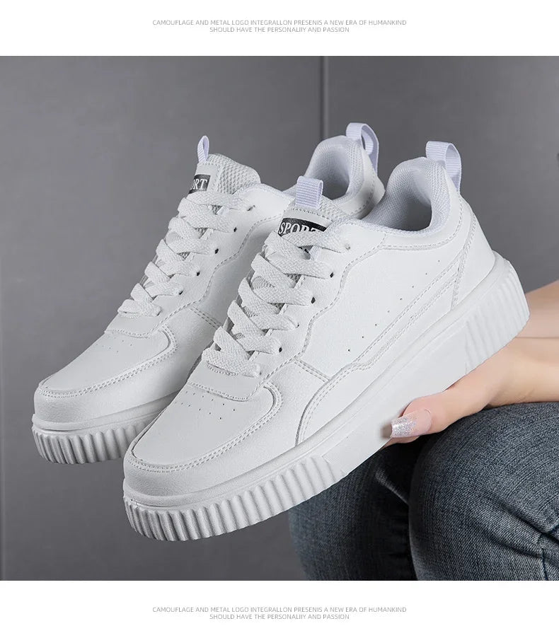 Fashion Women Casual Shoes Breathable Walking Flat Shoes Sneakers White Female Footwear Sports Running Outdoor Walking For Men Pi-Mart