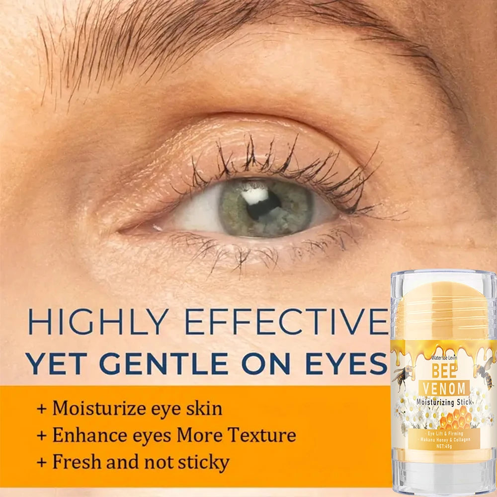 Bee Venom Eye Cream Stick Hydrates and Moisturizes the Skin Around the Eyes, Protects and Nourishes, Making the Light Beige Color More Soft Pi-Mart