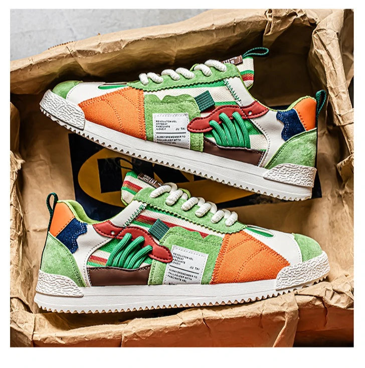 Large Size Men's White Sneakers Autumn Comfortable Non Slip Running Shoes Luxury Soft Sole Fashion Lace Up Outdoor Casual Shoes Pi-Mart