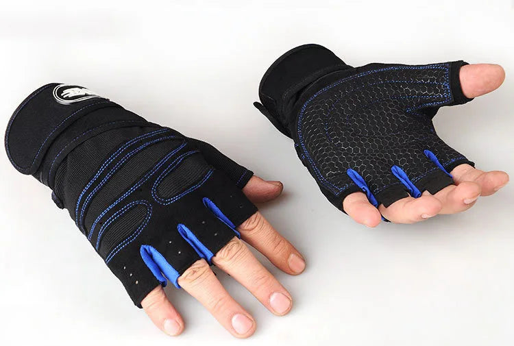 Gym Gloves for Men Women Fitness Weight Lifting Wristband Gloves Body Building Training Sports Exercise Cycling Glove Shockproof Pi-Mart