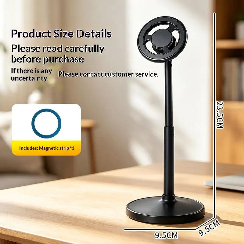 New··Adjustable Magnetic Phone Stand With Telescopic Pole And 360 Degree Rotation Desktop Holder For Compatible Smartphones Pi-Mart