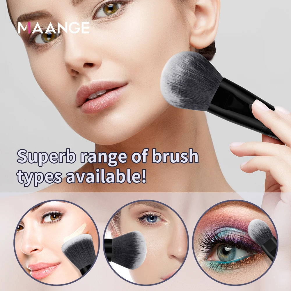 MAANGE 30pcs Professional Makeup Brush Set Foundation Concealers Eye Shadows Powder Blush Blending Brushes Beauty Tools with Bag Pi-Mart