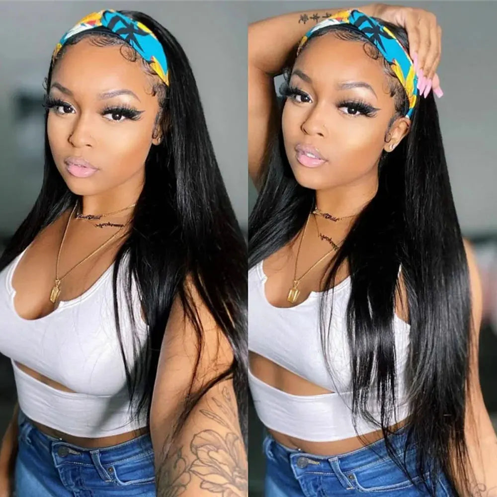 Jerry Curly Half Wig Human Hair Seamless Kinky Curly 3 In 1 Half Wig  Glueless  Heandband Clip In Wig No Sew In Black Color LadyShow.Store