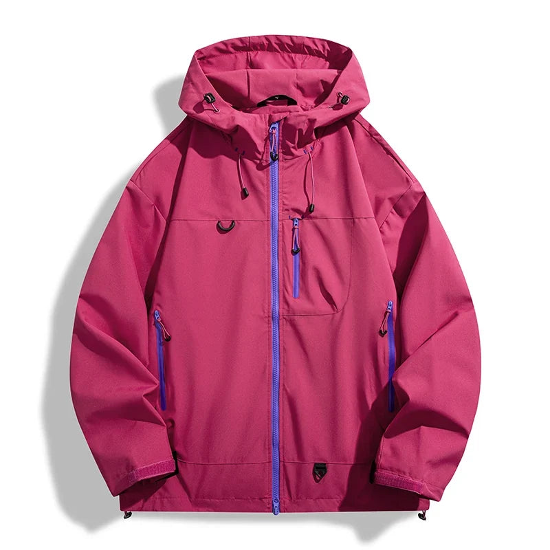 JNLN Unisex Waterproof Windbreaker Outdoor Sport Windproof Single-Layer Jacket Men Women Hiking Climbing Trekking Rain Coat LadyShow.Store