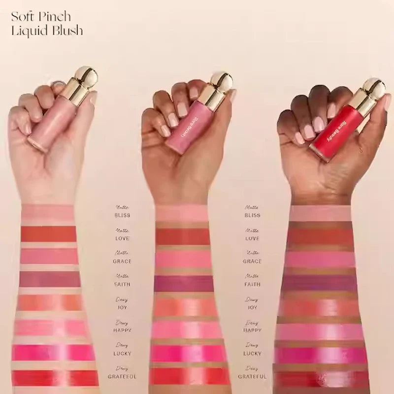Rare Beauty New Product Frost-to-powder Mashed Potato Matte Air Cushion Blush Cream Liquid Blush Long-lasting Lipstick Lip Gloss Tri Light Beauty