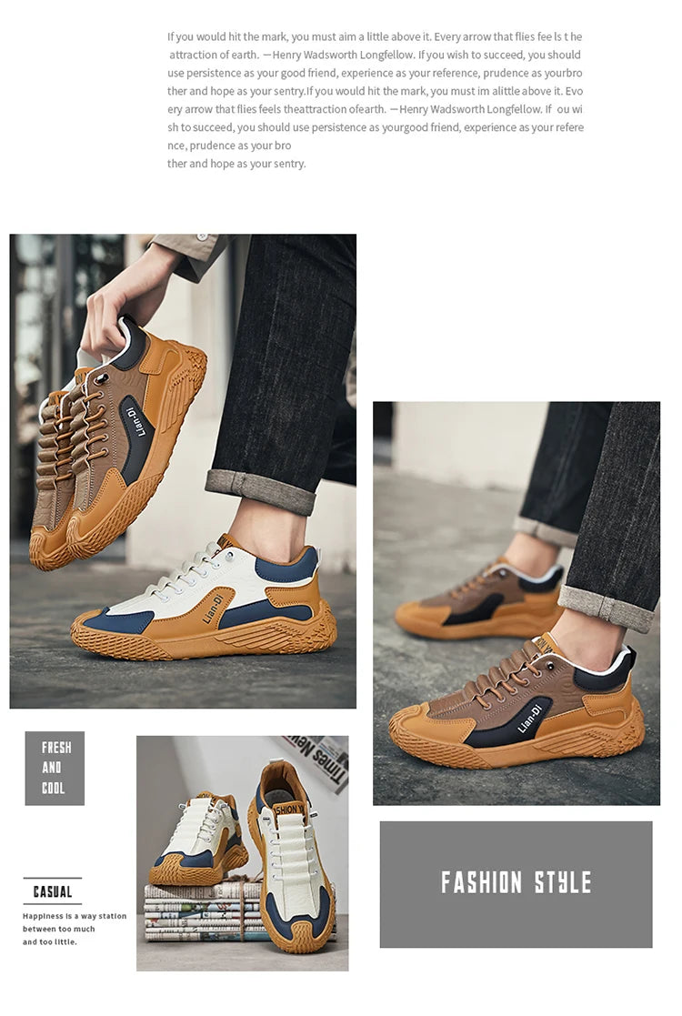 Spring and Autumn Fashion Elastic Band Sneakers for Men, Versatile Trendy Casual Shoes, Student Running Shoes, Soft-Soled Lightweight Men's Shoes Pi-Mart