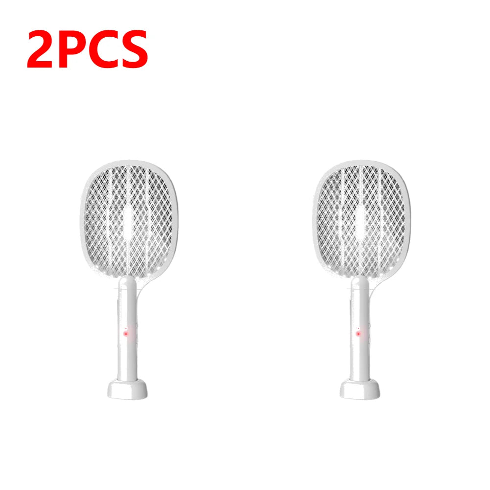 2 in 1 Multi functional Bug Zapper Racket USB Rechargeable Mosquito Killer Safe Electric Mosquito Swatter Pest Control Supplies LadyShow.Store
