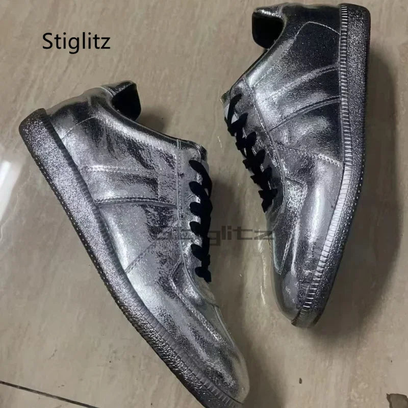 Sports Flat Casual Couple Shoes Men Women Classic Trendy Versatile Suede Leather Lace Up Sneakers Spring Autumn Training Shoes Pi-Mart