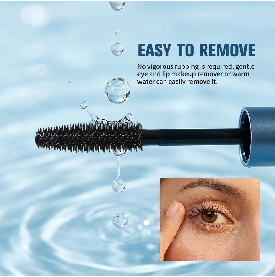Lengthening & Volumizing Mascara Water-Resistant Long-Lasting Nourishing Strengthen Mascara Glossy Natural Finish Eye Makeup Pi-Mart