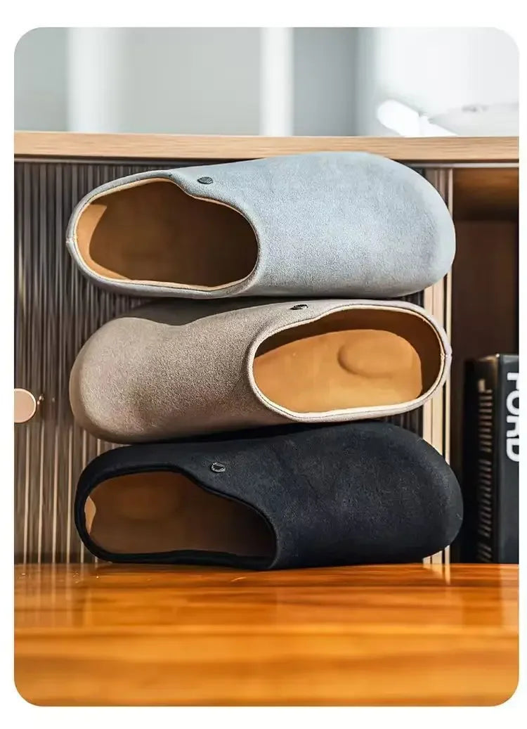 Unisex Closed Toe Mule Slippers Spring Autumn Slip On Soft Sole Casual Shoes for Outdoor Office Home Pi-Mart