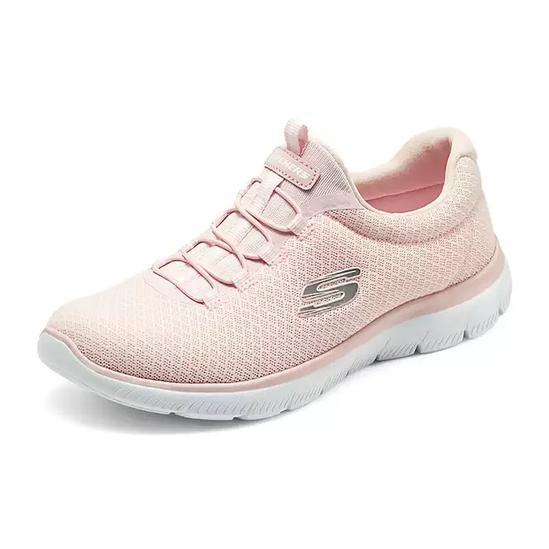 Skechers Women's Spring Shoes, Breathable Mesh Athletic Sneakers, Lightweight Running Shoes with Soft Soles 12980-GYPK Pi-Mart