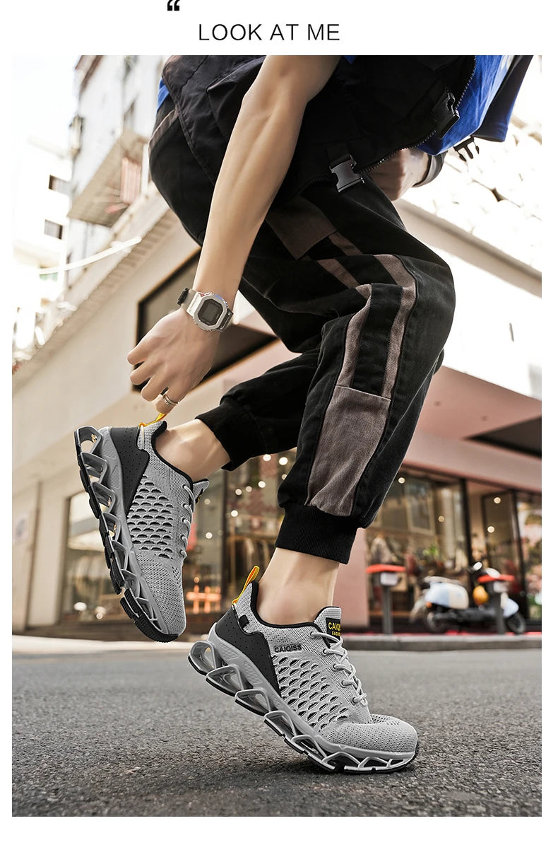Casual Sneakers Mens Shock-absorb Running Shoes Lightweight Breathable Sports Shoes for Men 2026 New Trendy Gym Trainers for Man Pi-Mart