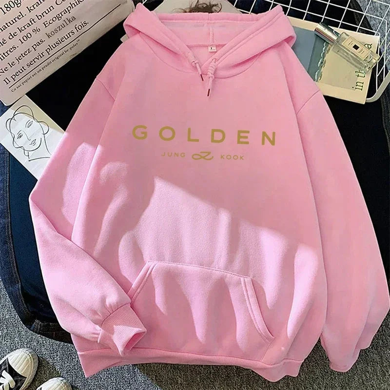 K-pop Printed Hoodies for Woman Jungkook Fans Hooded Sweatshirts Fall Winter Female Home Outdoor Comfort Casual Fashion Pullover LadyShow.Store