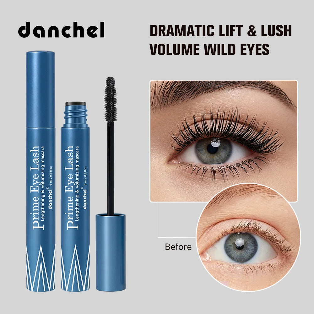 Lengthening & Volumizing Mascara Water-Resistant Long-Lasting Nourishing Strengthen Mascara Glossy Natural Finish Eye Makeup Pi-Mart