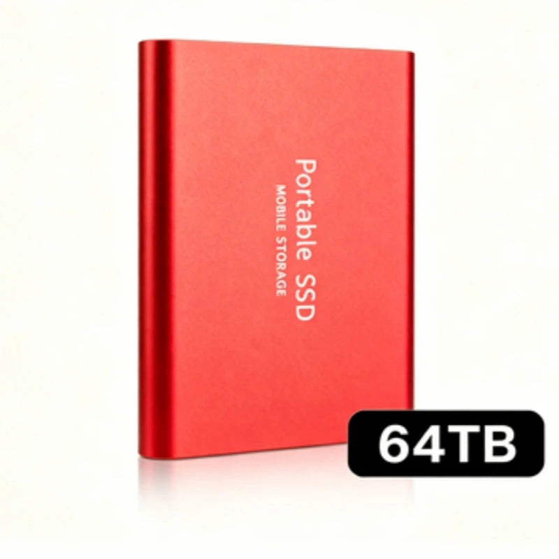 Portable External SSD, 1TB-16TB Large Capacity USB3.1 High Speed Solid State Drive, Lightweight Storage for Laptop, Desktop, Mac Pi-Mart