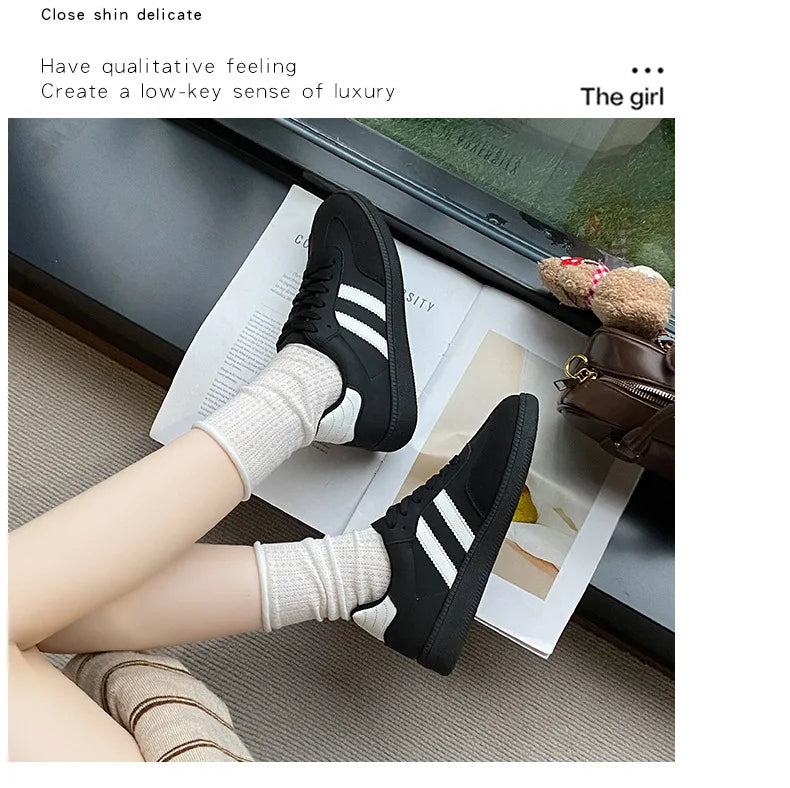 Autumn Women Casual Sports Shoes 2025 Comfortable Non Slip Outdoor Casual Shoes Soft Sole Retro Female Sneakers Zapatos Mujer Pi-Mart