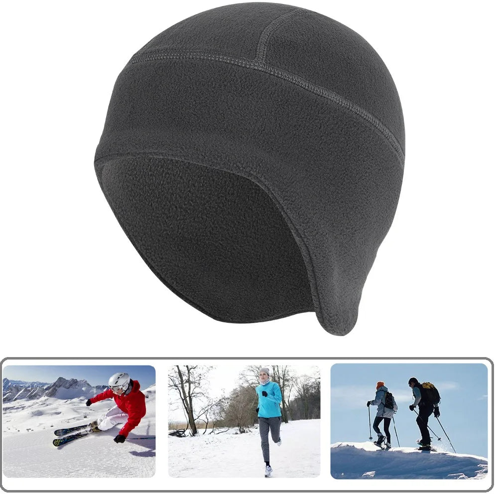 Waterproof Windproof Winter Warm Knit Beanie Fishing Hat Cap, Slouchy Soft Black Headwear Great for Winter Ski Walking Running Pi-Mart
