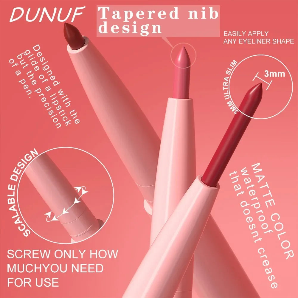 Lip Liner Pencil Long-Lasting Matte Creamy Plumping Lip Stain Waterproof Natural Nude Brown Slim Lip Liner Makeup Pi-Mart