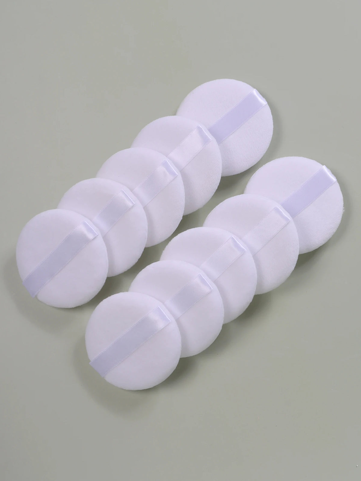 2-5-10-20Pcs Portable and Practical High-Grade White Round Powder Puff for Base and Fixing Makeup Pi-Mart