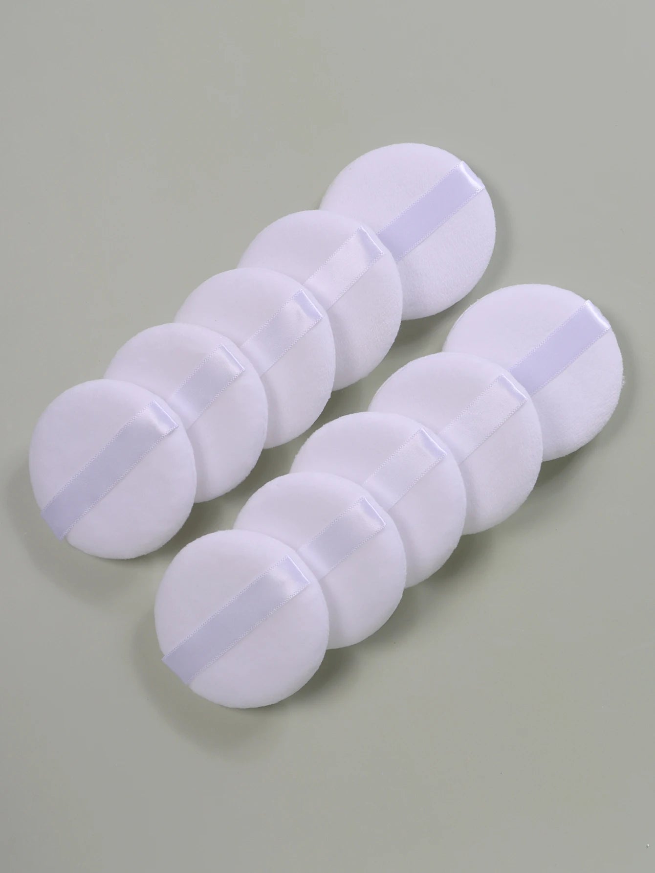 2-5-10-20Pcs Portable and Practical High-Grade White Round Powder Puff for Base and Fixing Makeup Pi-Mart