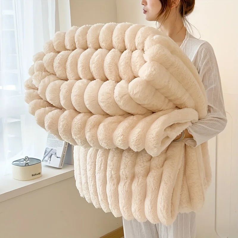 Throw Blanket Keep Warm Winter Bed Blankets Double Sided Queen Duvet Cover Camping Double Bed Cover Bedspread On The Bed Pi-Mart