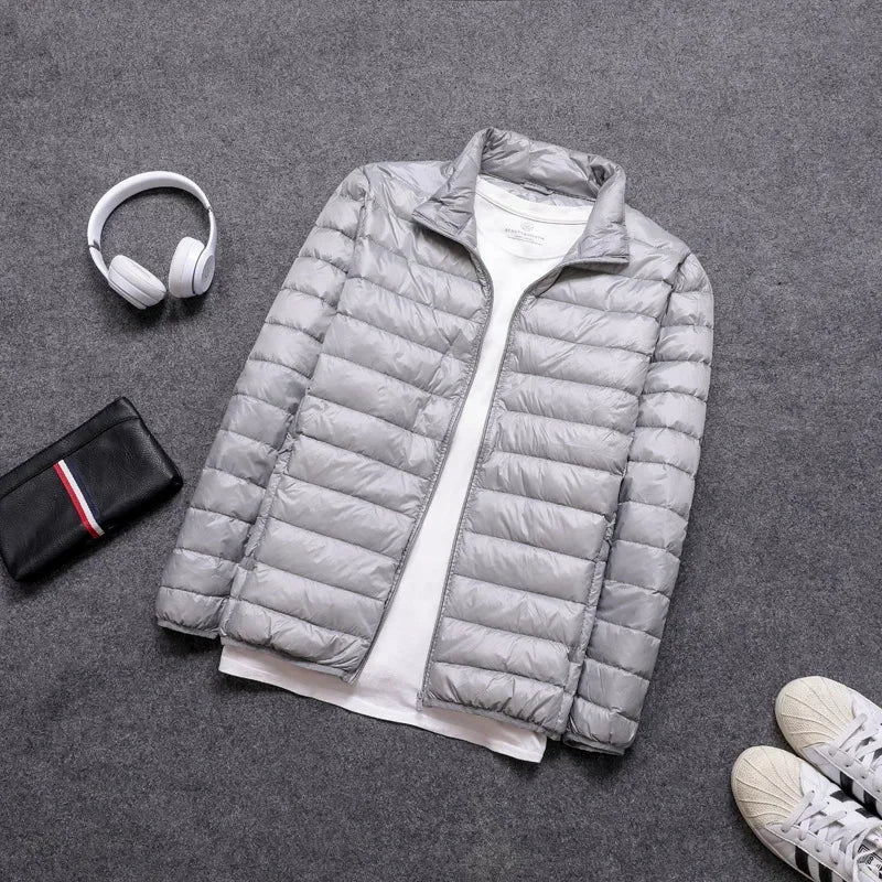 Men's Ultra Light Down Jacket 2024 New Arrivals Spring Winter Feather Ultralight Packable Casual Classic Puffer Coats Men Jacket LadyShow.Store