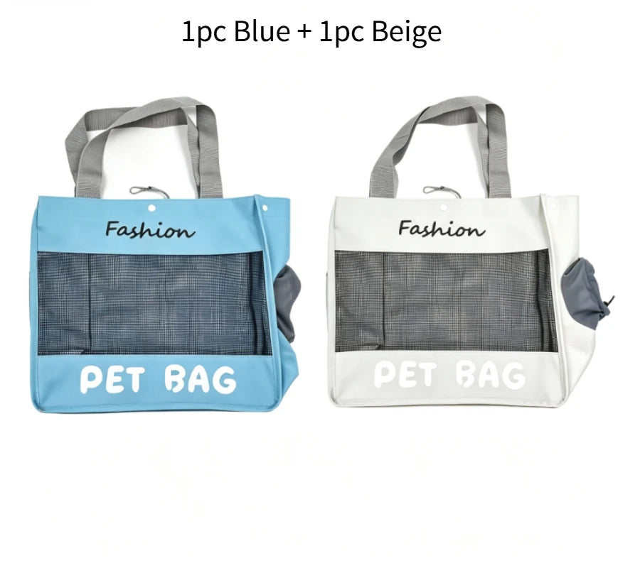 Fashion Portable Pet Tote Bag Breathable Mesh Cat Dog Shoulder Bag Outdoor Travel Handbag Small Puppy Kitten Transport Bag Pi-Mart