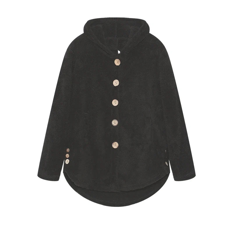 Fashion Trend Autumn and Winter Press-pleated Printed Turn-collar Long-sleeved Shirt Two-piece Furry Coat LadyShow.Store