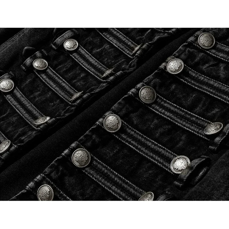 Streetwear Casual Loose Button Split Short Denim Jacket Women Fashion Spring Autumn 2026 Stand Collar Long Sleeve Jean Jacket LadyShow.Store