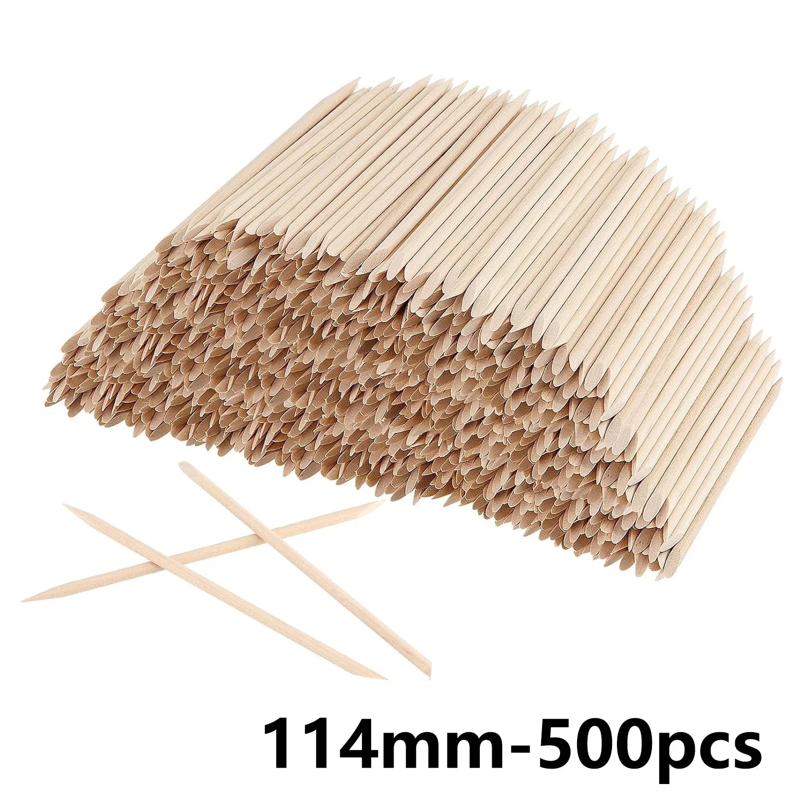 100/50pcs Nail Art Pusher Orange Wood Sticks Cuticle Pusher Remover Rhinestones Dotting Removal Manicure Pedicure Care Tools Tri Light Beauty